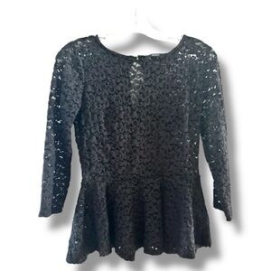 NWT Forever 21 Black Lace Knit Top